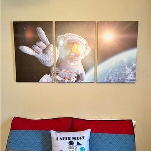 Space Astronaut Canvas Wall Art